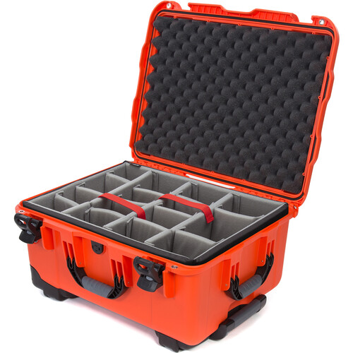 Nanuk 950 Wheeled Hard Case with Padded Dividers (Orange, 51.9L)