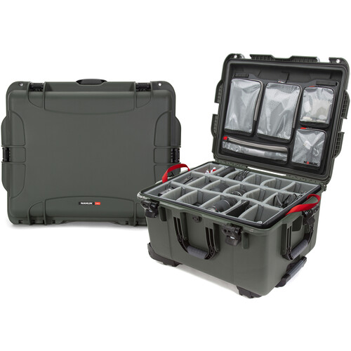 Nanuk 960 Wheeled Hard Camera Case Pro Photo Kit (Olive, 79L)