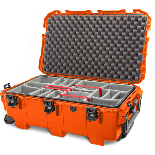 Nanuk 962 Wheeled Hard Case with Padded Divider Insert (Orange, 70L)
