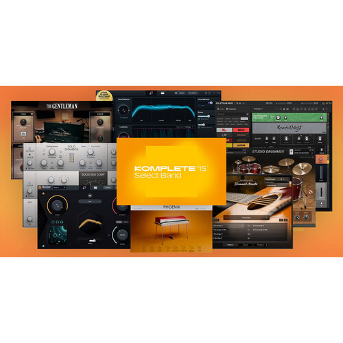 Native Instruments KOMPLETE 15 SELECT BAND Virtual Instruments and Effects Collection (Band Collection)