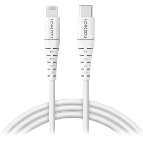 Naztech Fast Charge MFi Lightning to USB Type-C Male Cable (4', White)