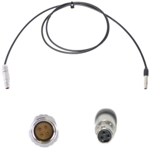 Nebtek 4-Pin LEMO Male to 3-Pin Female Nanocon from RED to Odyssey 7/7Q Power Cable (24")