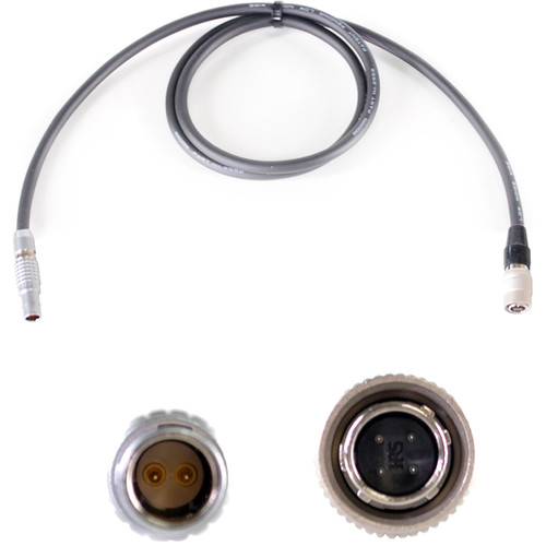 Nebtek ARRI2 to SmallHD DP7 Power Cable 2-Pin LEMO Male to 4-Pin Hirose Male (24")
