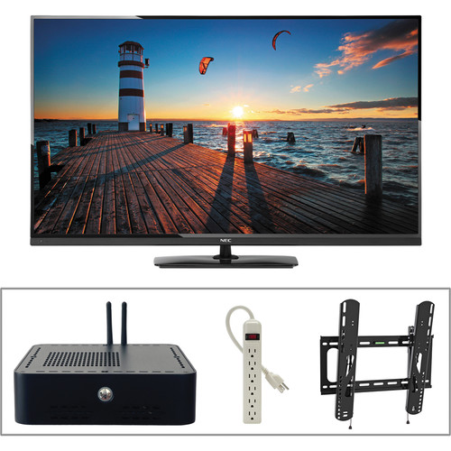 NEC 42" Basic Digital Signage Kit with Mvix Xhibit and Landscape Wall-Mount