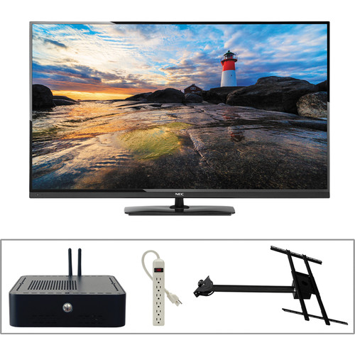 NEC 46" Basic Digital Signage Kit with Mvix Xhibit and Landscape Ceiling-Mount