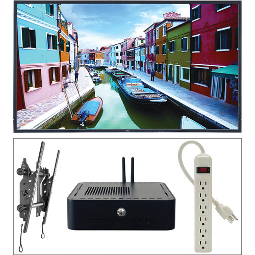NEC 46" Digital Signage Kit with Mvix Xhibit and Landscape Wall-Mount