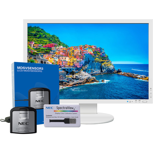 NEC PA243W-SV 24.1" 16:10 Wide Gamut IPS Monitor (with SpectraView II, White)