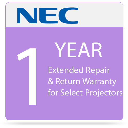 NEC One Year Extended Repair & Return Warranty for Select Projectors
