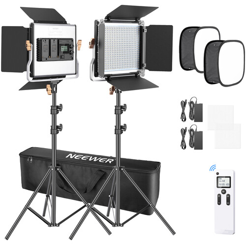 Neewer NL480 Advanced 2.4 GHz Bi-Color LED Video 2-Light