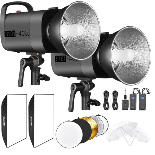 Neewer S101-400Ws Photo Studio Strobe Flash Lighting Kit (2-Pack)