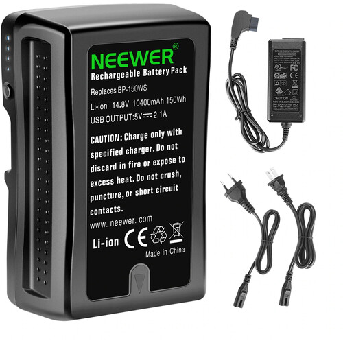 Newmowa 10400mAh BP-150WS Vマウントバッテリー ① Neewer BP-150WS 150Wh Battery with D-Tap Charger 10099652 B&H