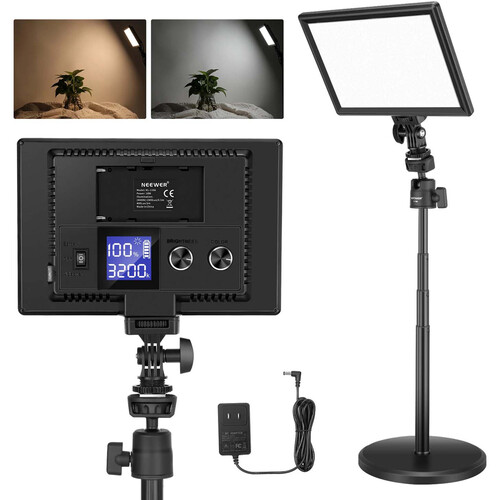 Neewer LED Light Panel Light with Desktop Stand