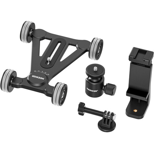 Neewer SD002 Tabletop Camera Dolly with Ball Head and Smartphone Clamp