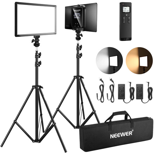 Neewer T140 Bi-Color LED Light Panel (2-Light Kit) 66600883 B&H