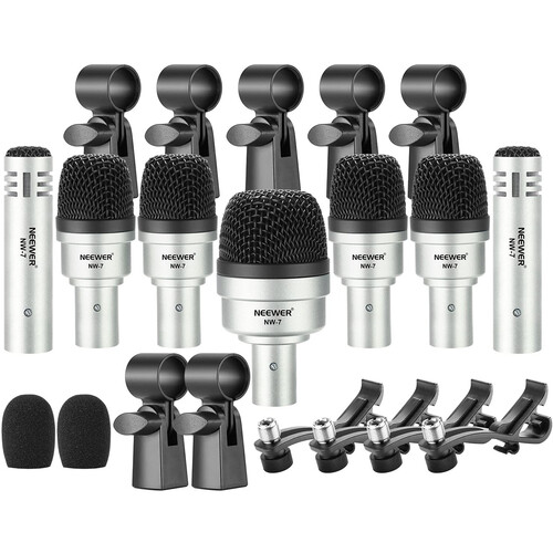 Neewer 7 点　ドラム用マイクキット　アルミ製ケース付(NW-7) Neewer NW-7 Musical Instrument Wired Microphone Kit 66601043 B&H