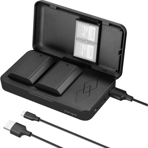NP-FZ100 互換バッテリー パック 2個 + インジケーター付USB充電器 Neewer NP-FZ100 Rechargeable Batteries (2-Pack) and 66601542 B&H