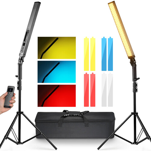 Neewer BH20B Upgraded LED Video Light Stick Kit (2-Pack)