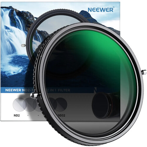 Neewer 2-in-1 Combination Variable ND Filter and CPL Filter (58mm, 1- to 5-Stop)