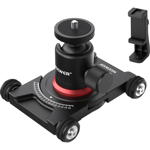 Neewer SD001 Tabletop Camera Dolly with Ball Head and Phone Clamp