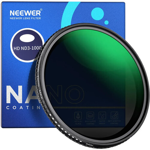 Neewer Variable ND Filter (58mm, 1.5 to 10-Stop)