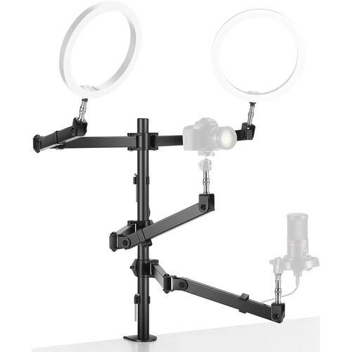 Neewer Desktop Live Broadcast Stand with 4 Adjustable Boom Arms
