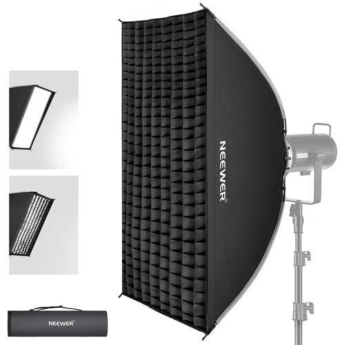 Neewer Rectangular Quick Release Softbox with Grid (12 x 47")