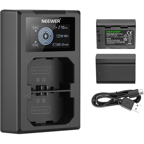 Neewer NP-FZ100 2-Battery with Dual Charger Kit 66603782 B&H