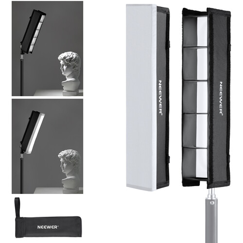 Neewer NS7S Grid and Softbox Diffuser for RGB1 LED Tube Light (12.6 x 3.9")