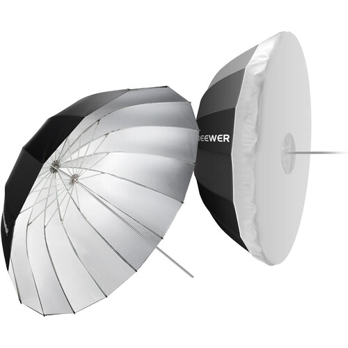 Neewer NS1U Parabolic Reflective Umbrella with Diffuser (71, Black/Silver)