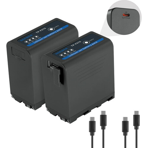 Neewer NP-F970 Lithium Battery Pack with USB-C Port (7800mAh, 2-Pack)