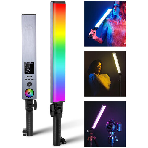 Neewer BH30S Handheld RGB LED Video Light with Barndoor