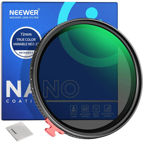 Neewer True Colors Variable ND Filter (52mm, 1 to 5-Stop)