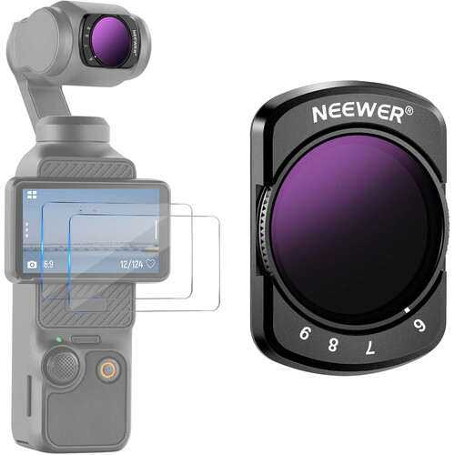 Neewer Magnetic Variable ND64-ND512 Filter for DJI Osmo Pocket 3 (6 to 9-Stop)
