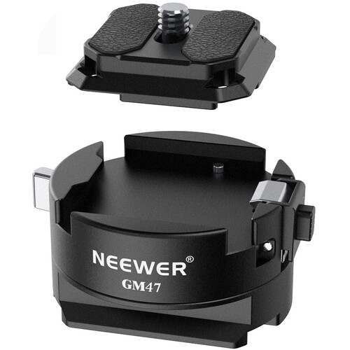 Neewer GM47 Quick Release Plate with Enhanced Clamp Base Kit