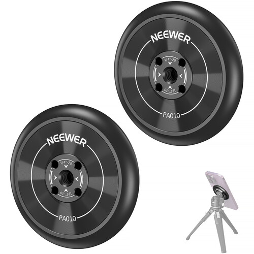 Neewer PA010 Magnetic Phone Tripod Mount Adapter for iPhone MagSafe (2-Pack)