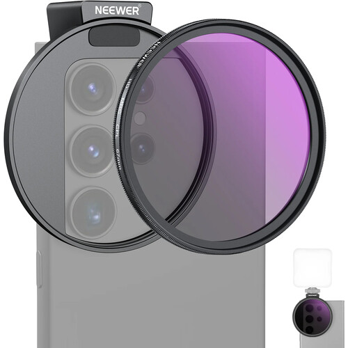 Neewer FL-78 HD 67mm CPL Filter and Phone Clip for Smartphones