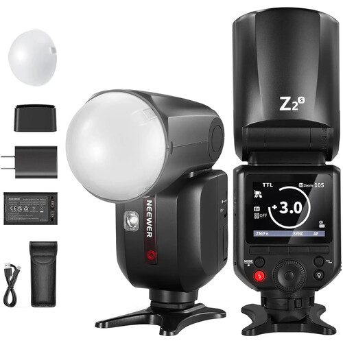 Neewer Z2-S TTL Round Head Flash Speedlite for Sony (Diffuser Kit)