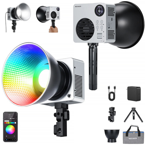 Neewer HB80C RGBWW Mini LED Monolight (PD Fast Charger Kit)