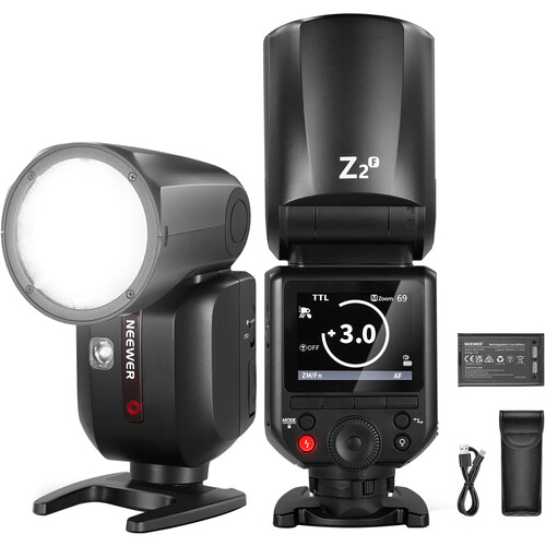 Neewer Z2-F TTL Round Head Flash Speedlite for FUJIFILM (Battery Kit)
