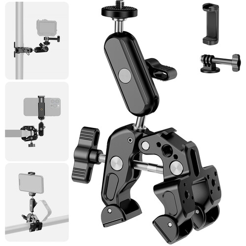 Neewer ST88 3" Adjustable Articulating Friction Magic Arm with Three-Jaw Super Clamp