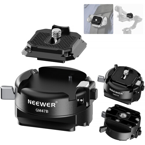 Neewer GM47B Anti Twist Camera Quick Release Plate Kit