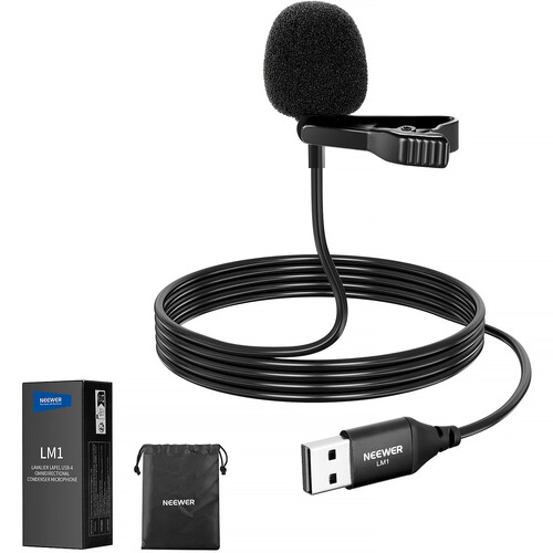 Neewer LM1 Plug & Play Omnidirectional USB-A Lapel Microphone