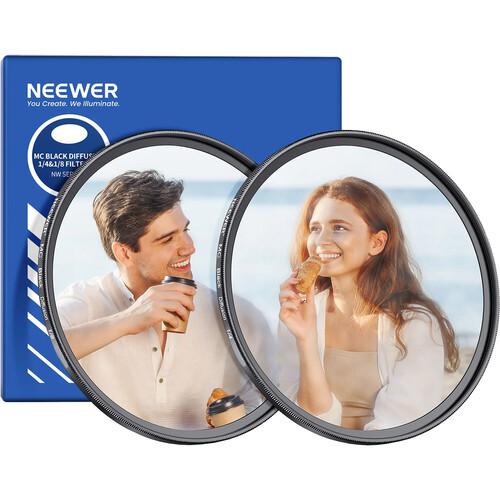 Neewer Black Diffusion 1/4 and 1/8 Filter Kit (67mm)