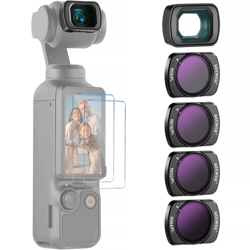 Neewer FL-B07 ND/PL & Wide-Angle Lens Set for DJI Osmo Pocket 3 (5-Pack)