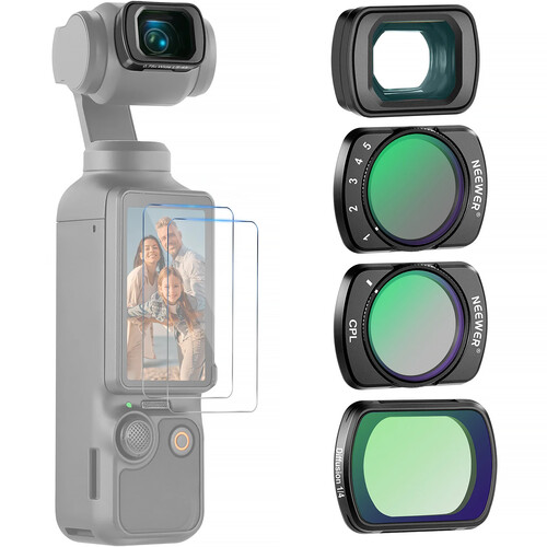 Neewer FL-B09 Filter Set with Wide-Angle Lens for DJI Osmo Pocket 3 (4-Pack)
