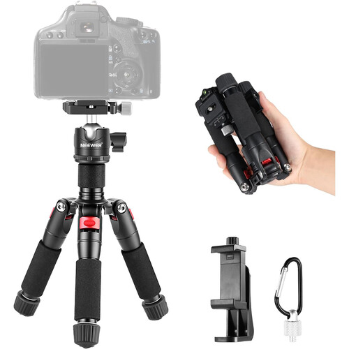 Neewer M521 Portable Desktop Mini Tripod with Ball Head & Phone Holder (19.7")
