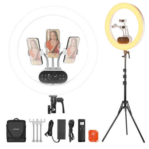 Neewer RH100B Bi-Color LED Ring Light Kit (19")