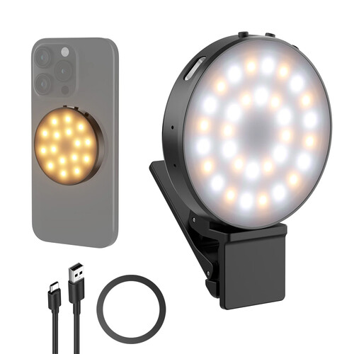 Neewer NL32R Bi-Color LED Magnetic Selfie Light (Entry Level Version)