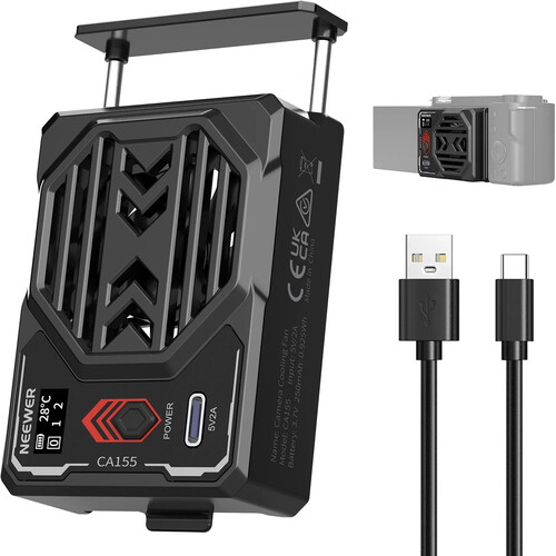 Neewer Basics CA155 Camera Cooling Fan with Built-In Battery