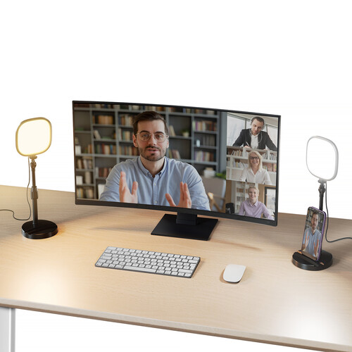 Neewer BASICS NL10 Bi-Color LED Video Light with Desktop Stand (5", 2-Pack)